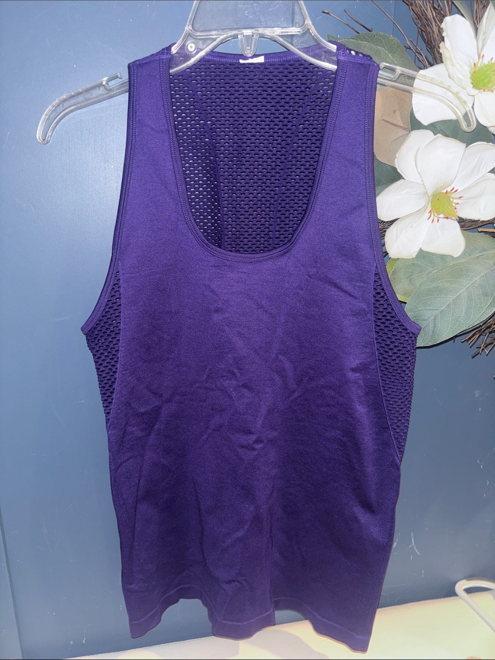 Fabletics Purple Mesh-Back Athletic Tank